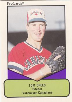 1990 ProCards AAA #161 Tom Drees Front
