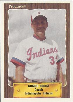 1990 ProCards #308 Gomer Hodge Front