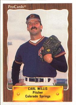 1990 ProCards #38 Carl Willis Front