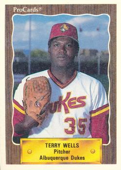 1990 ProCards #346 Terry Wells Front