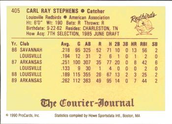 1990 ProCards #405 Ray Stephens Back