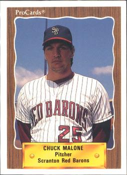 1990 ProCards #596 Chuck Malone Front