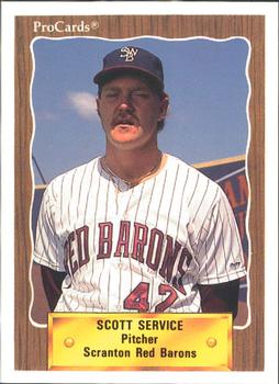 1990 ProCards #600 Scott Service Front