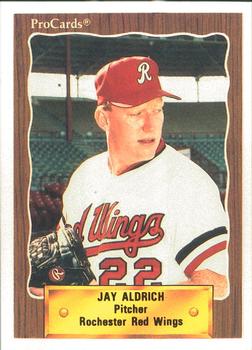 1990 ProCards #695 Jay Aldrich Front