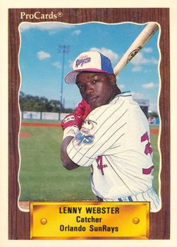 1990 ProCards #1088 Lenny Webster Front