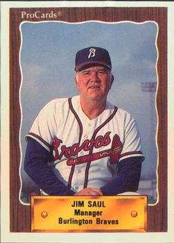 1990 ProCards #2365 Jim Saul Front