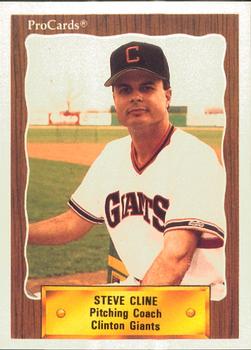 1990 ProCards #2566 Steve Cline Front