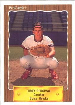 1990 ProCards #3335 Troy Percival Front