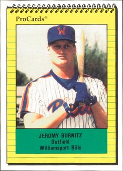 1991 ProCards #304 Jeromy Burnitz Front