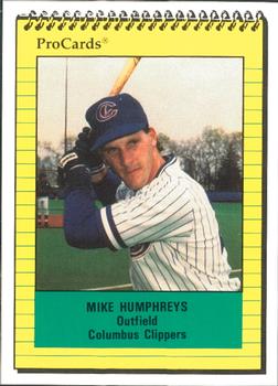 1991 ProCards #608 Mike Humphreys Front