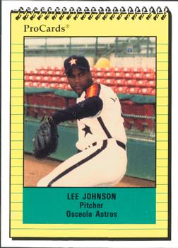 1991 ProCards #677 Lee Johnson Front