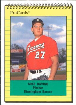 1991 ProCards #1448 Mike Davino Front