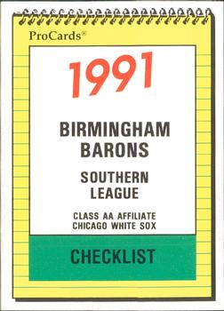 1991 ProCards #1473 Checklist Front