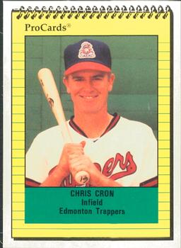 1991 ProCards #1521 Chris Cron Front