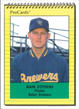 1991 ProCards #2103 Mark Stephens Front