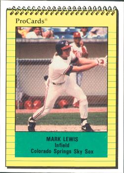 1991 ProCards #2190 Mark Lewis Front