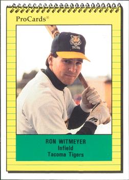 1991 ProCards #2316 Ron Witmeyer Front