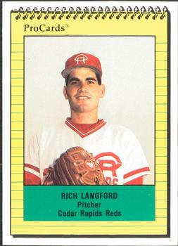 1991 ProCards #2715 Rich Langford Front
