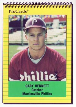1991 ProCards #3454 Gary Bennett Front