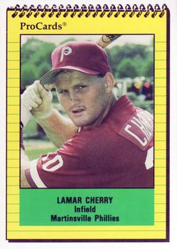 1991 ProCards #3459 Lamar Cherry Front