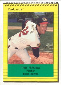 1991 ProCards #3875 Troy Percival Front