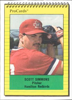 1991 ProCards #4038 Scott Simmons Front