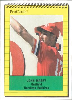 1991 ProCards #4053 John Mabry Front
