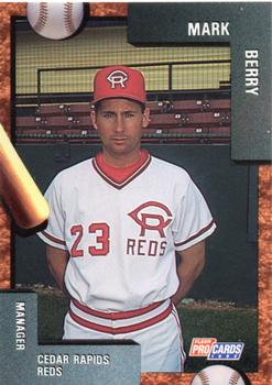 1992 Fleer ProCards #1089 Mark Berry Front