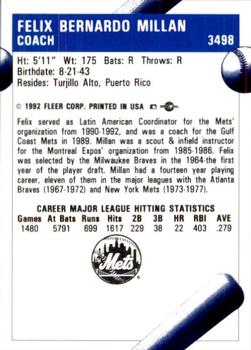 1992 Fleer ProCards #3498 Felix Millan Back