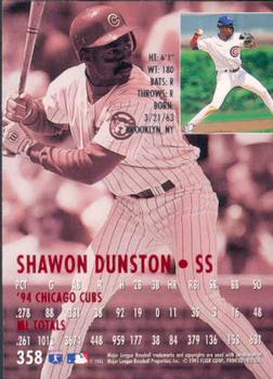 1995 Ultra #358 Shawon Dunston Back