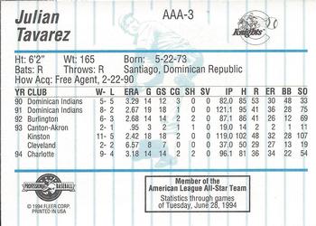 1994 Fleer ProCards Triple A All-Stars #AAA3 Julian Tavarez Back