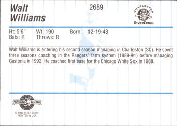 1994 Fleer ProCards #2689 Walt Williams Back