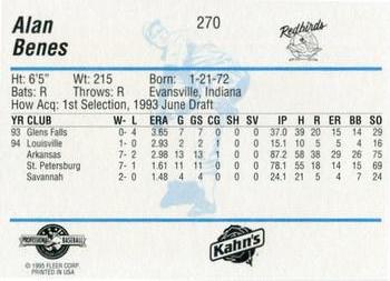 1995 Fleer ProCards #270 Alan Benes Back