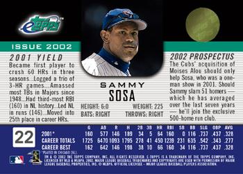 2002 Topps eTopps #22 Sammy Sosa Back
