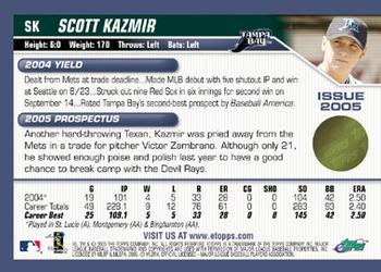 2005 Topps eTopps #174 Scott Kazmir Back