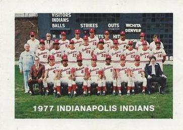 1977 Indianapolis Indians #1 Team Photo Front