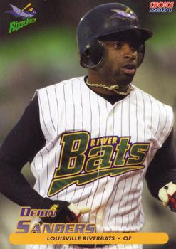 2001 Choice Louisville RiverBats #19 Deion Sanders Front