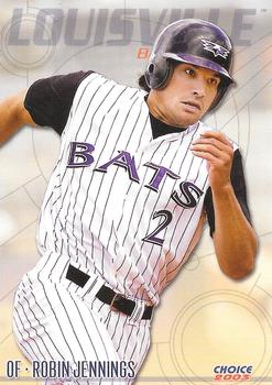 2003 Choice Louisville Bats #18 Robin Jennings Front