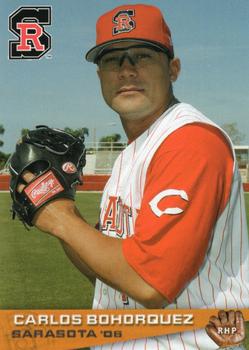 2006 Grandstand Sarasota Reds #NNO Carlos Bohorquez Front