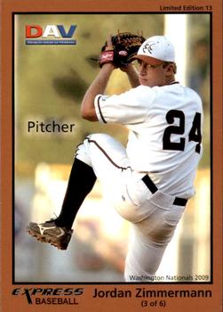 2010 DAV Minor / Independent / Summer Leagues #13 Jordan Zimmermann Front