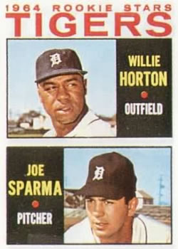1964 Topps #512 Tigers 1964 Rookie Stars (Willie Horton / Joe Sparma) Front