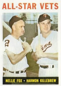 1964 Topps #81 All-Star Vets (Nellie Fox / Harmon Killebrew) Front