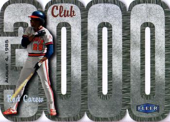 2000 Fleer Tradition - Club 3000: George Brett / Rod Carew / Robin Yount #NNO Rod Carew Front