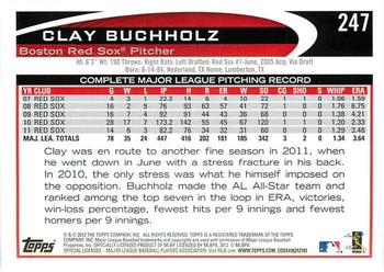 2012 Topps - Gold Sparkle #247 Clay Buchholz Back