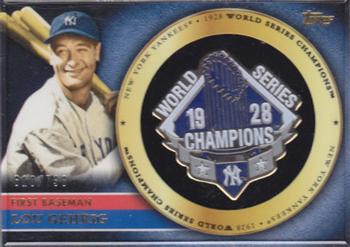 2012 Topps - Gold World Series Champion Commemorative Pins #GCP-LG Lou Gehrig Front