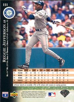 1995 Upper Deck #111 Reggie Jefferson Back