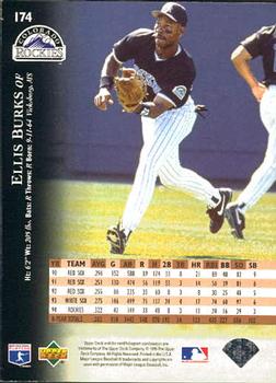 1995 Upper Deck #174 Ellis Burks Back