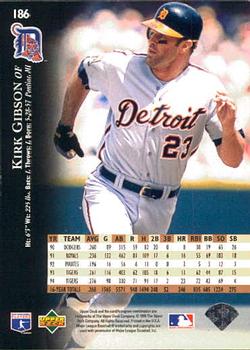 1995 Upper Deck #186 Kirk Gibson Back