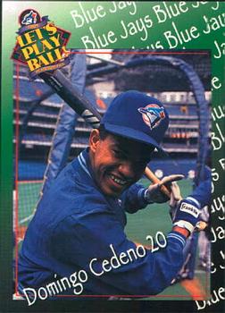 1995 Oh Henry! Toronto Blue Jays SGA #NNO Domingo Cedeno Front