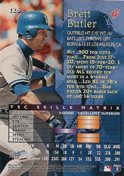 1996 Stadium Club - Members Only #126 Brett Butler Back